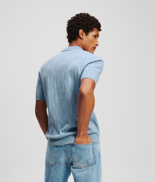 Karl Lagerfeld POLO ZIPPÉ KL MONOGRAM