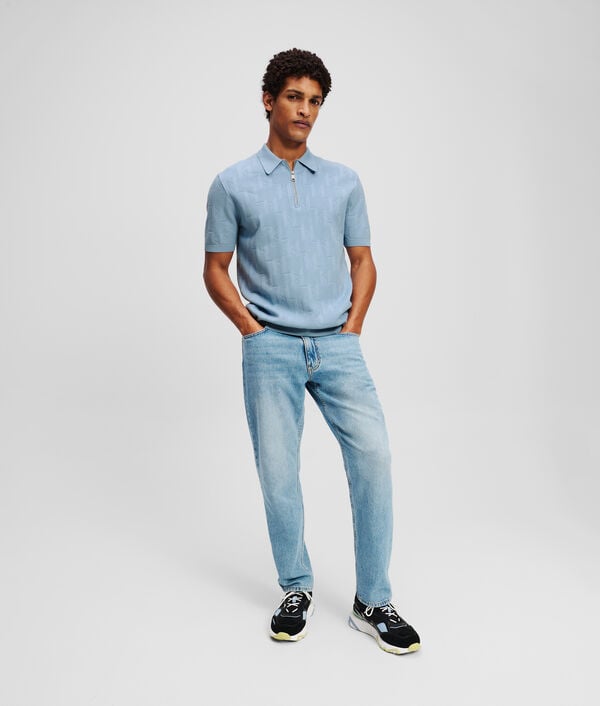 Karl Lagerfeld POLO ZIPPÉ KL MONOGRAM