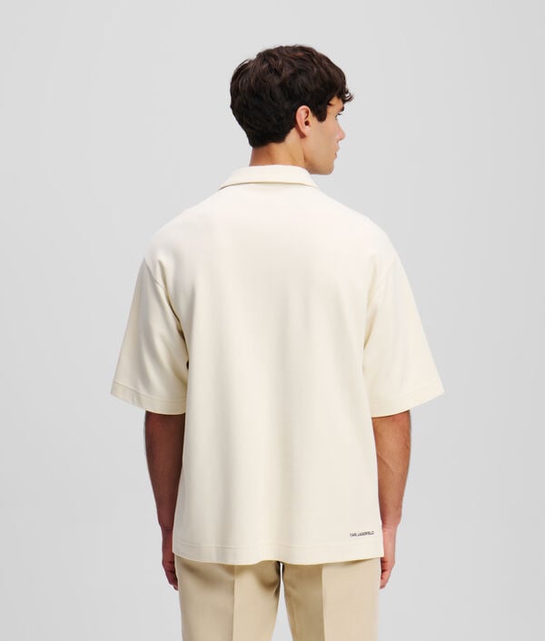 Karl Lagerfeld POLO ZIPPÉ KL MONOGRAM