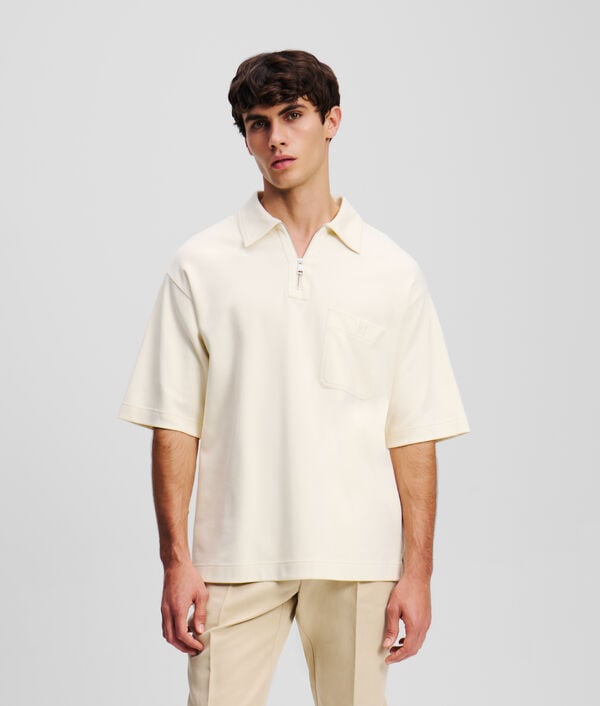 karl lagerfeld POLO ZIPPÉ KL MONOGRAM