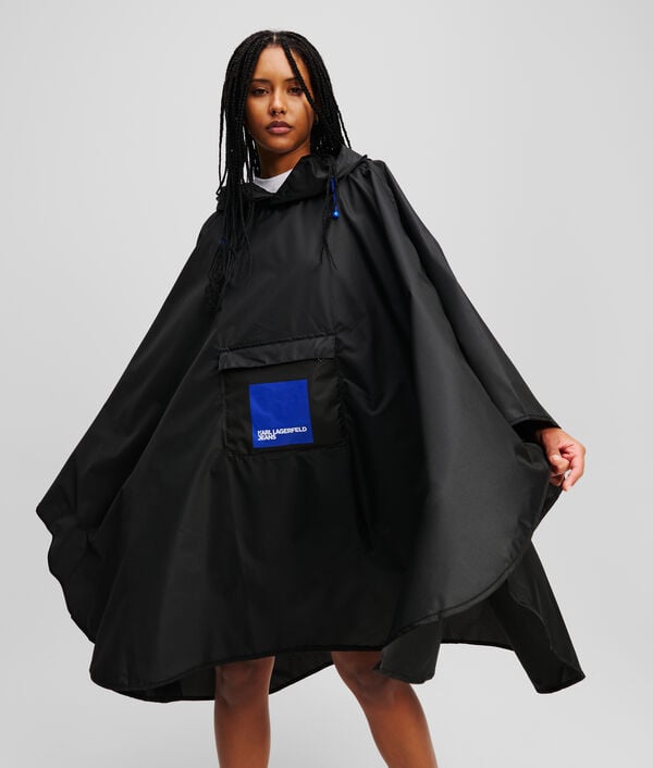 Karl Lagerfeld PONCHO À CAPUCHE AVEC LOGO CARRÉ