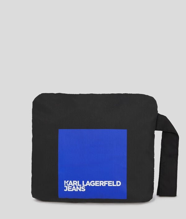 Karl Lagerfeld PONCHO À CAPUCHE AVEC LOGO CARRÉ