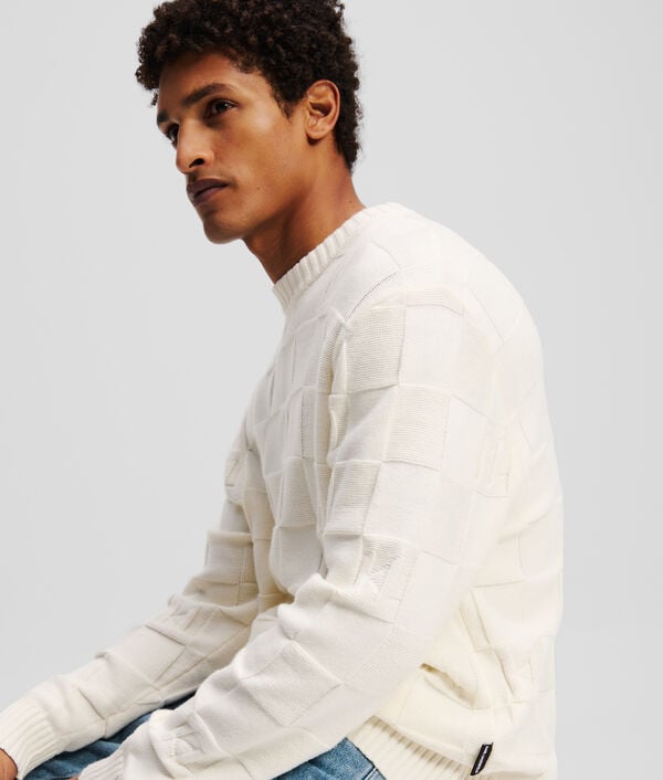 Karl Lagerfeld PULL À CARREAUX KL MONOGRAM