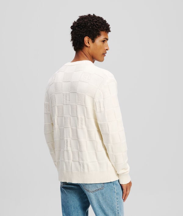 Karl Lagerfeld PULL À CARREAUX KL MONOGRAM