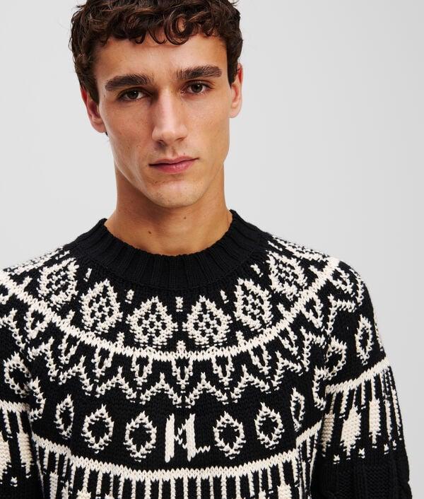 Karl Lagerfeld PULL À MOTIF FAIRISLE KL MONOGRAM