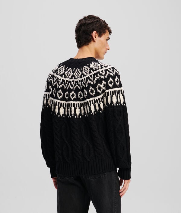 Karl Lagerfeld PULL À MOTIF FAIRISLE KL MONOGRAM