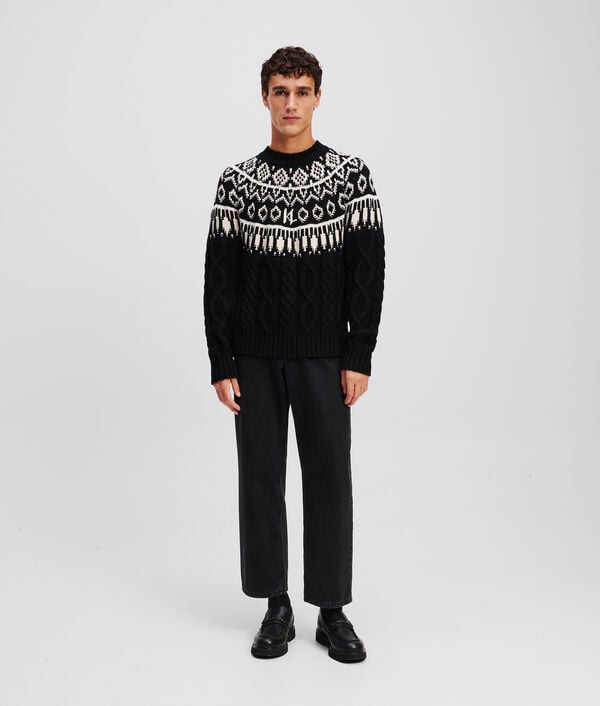 Karl Lagerfeld PULL À MOTIF FAIRISLE KL MONOGRAM