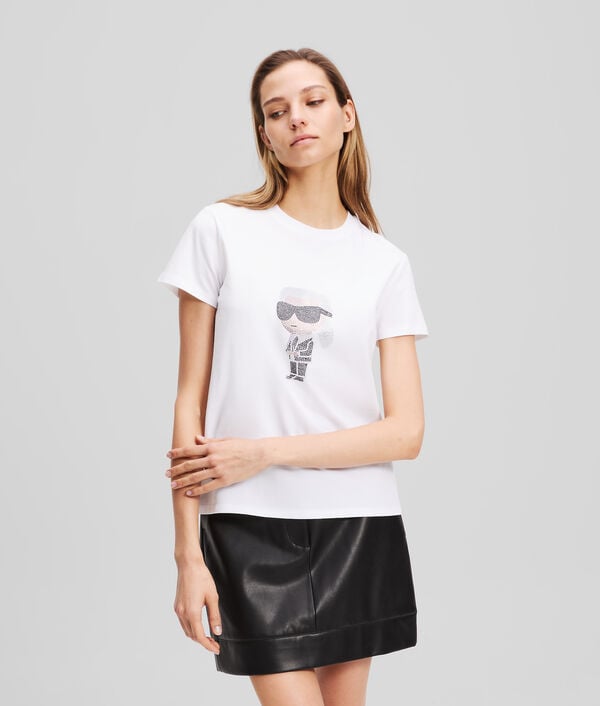 karl lagerfeld RHINESTONE IKON KARL T-SHIRT