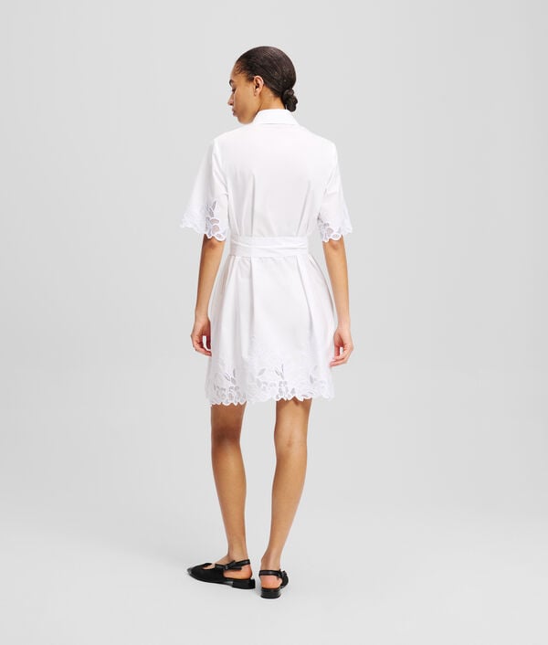 Karl Lagerfeld ROBE-CHEMISE À BRODERIE DÉCOUPÉE