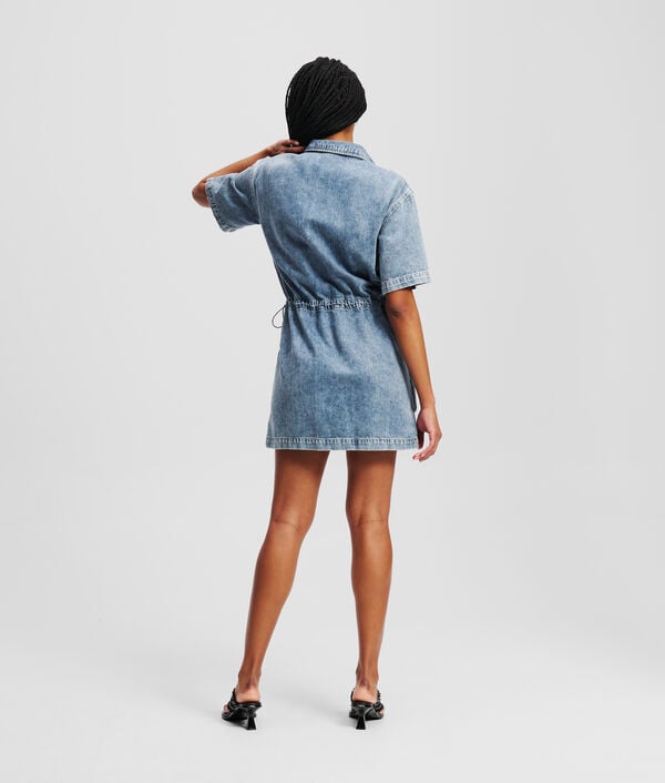 Karl Lagerfeld ROBE CHEMISE EN DENIM UTILITAIRE