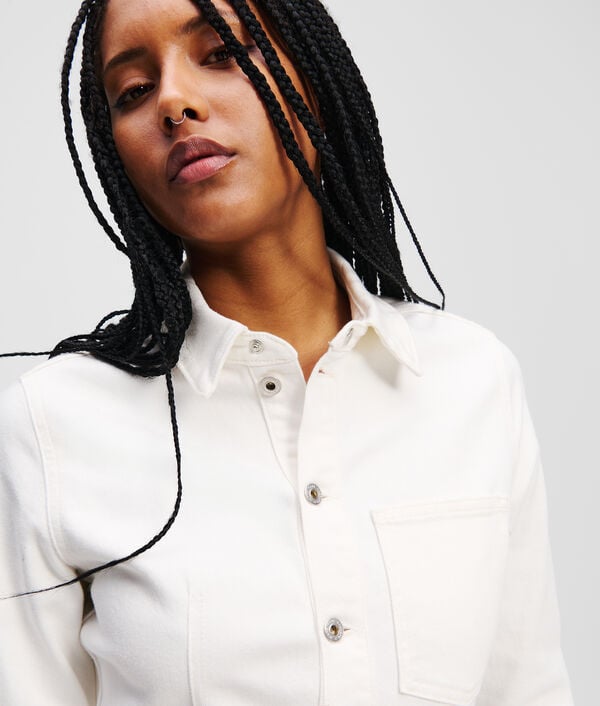 Karl Lagerfeld ROBE EN DENIM À BORD VOLANTÉ