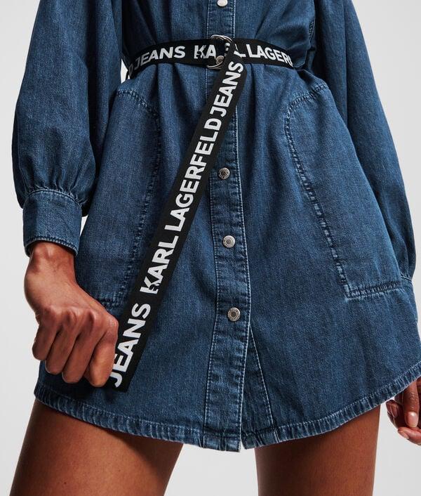 Karl Lagerfeld ROBE EN DENIM À MANCHES BOUFFANTES