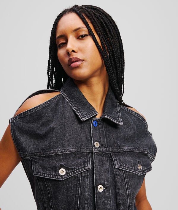 Karl Lagerfeld ROBE EN DENIM CEINTURÉE