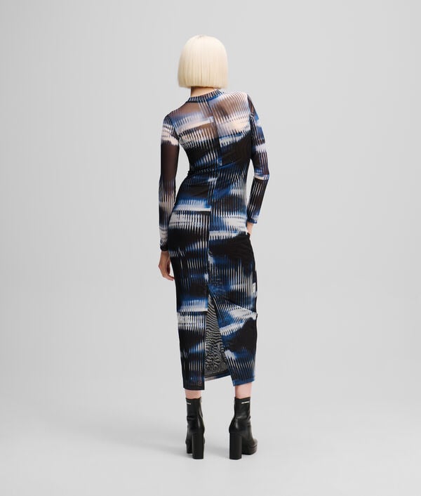 Karl Lagerfeld ROBE EN MAILLE IMPRIMÉ EFFET GLITCH