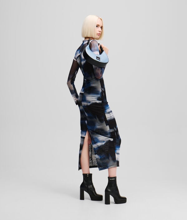 Karl Lagerfeld ROBE EN MAILLE IMPRIMÉ EFFET GLITCH