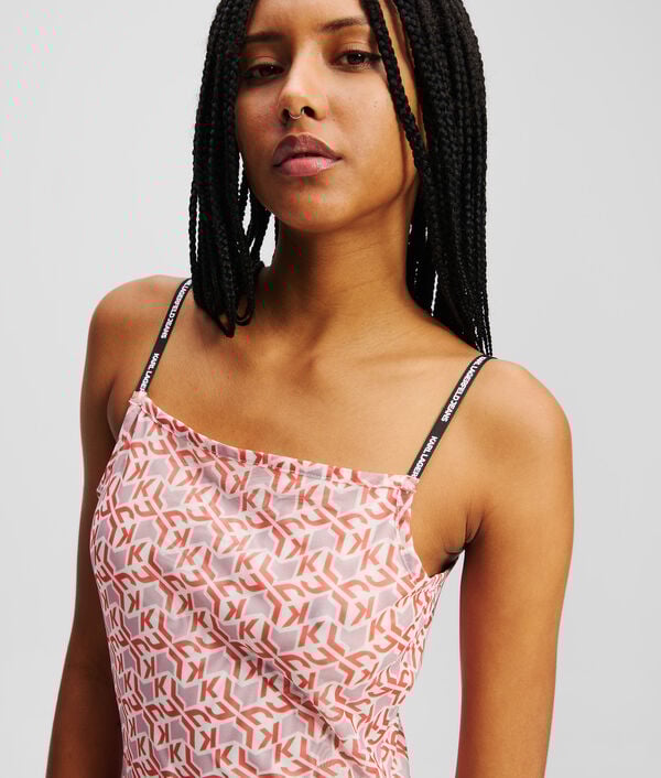 Karl Lagerfeld ROBE MAXI EN MESH AVEC MONOGRAM KLJ