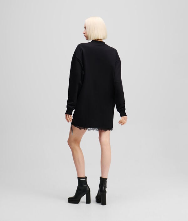 Karl Lagerfeld ROBE SWEAT AVEC DÉTAILS EN DENTELLE