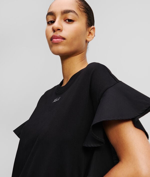 Karl Lagerfeld ROBE T-SHIRT EN TISSU MÉLANGÉ