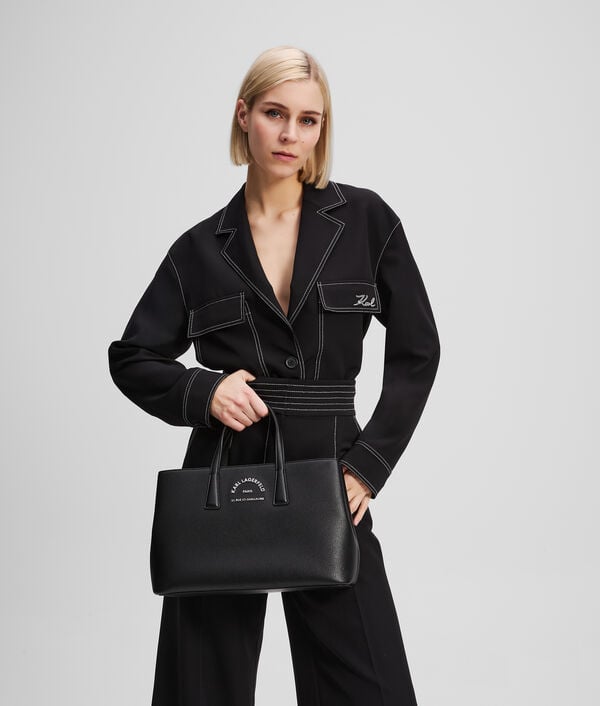 Karl Lagerfeld RUE ST-GUILLAUME METAL SATCHEL BAG