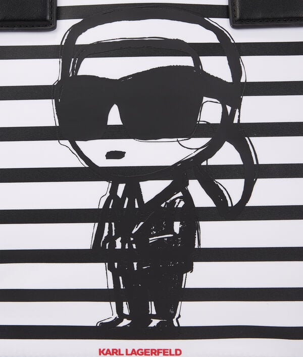 Karl Lagerfeld SAC CABAS RAYÉ IKON TAILLE MOYENNE