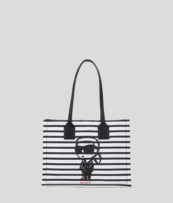 karl lagerfeld SAC CABAS RAYÉ IKON TAILLE MOYENNE