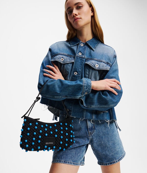 Karl Lagerfeld SAC PORTÉ ÉPAULE PERLÉ EN CROCHET