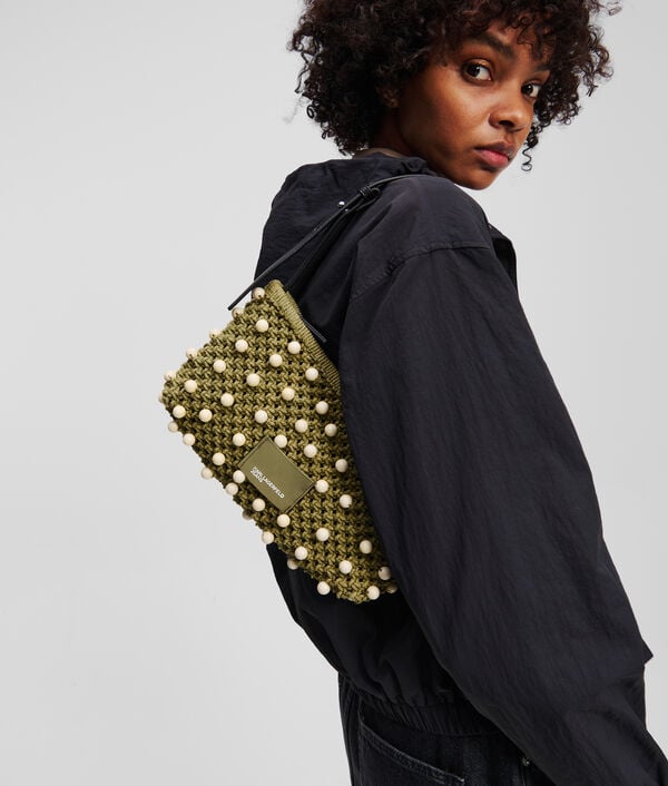 Karl Lagerfeld SAC PORTÉ ÉPAULE PERLÉ EN CROCHET