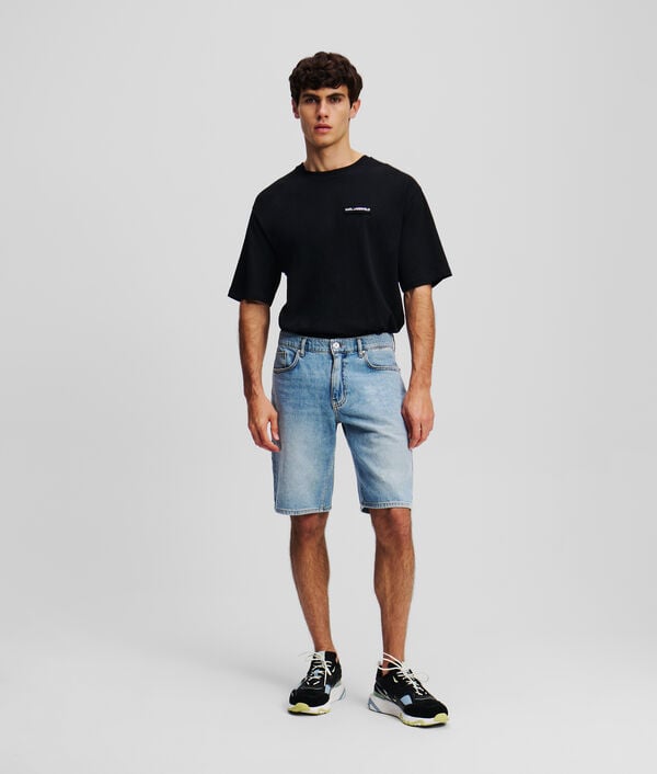 karl lagerfeld SHORT EN JEAN DÉLAVÉ