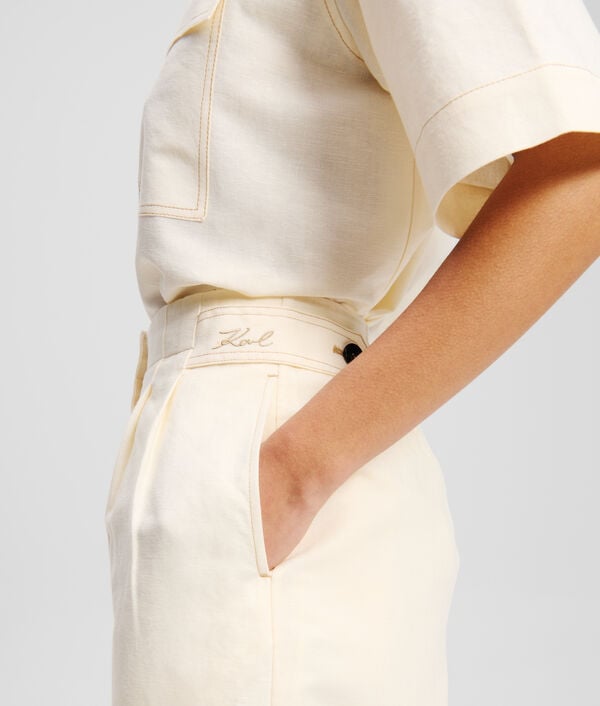 Karl Lagerfeld SHORT EN LIN MÉLANGÉ