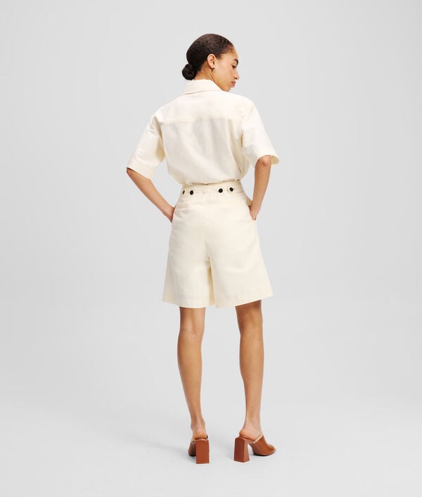 Karl Lagerfeld SHORT EN LIN MÉLANGÉ