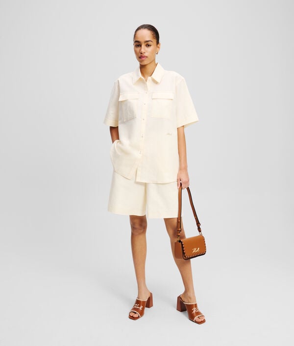 Karl Lagerfeld SHORT EN LIN MÉLANGÉ