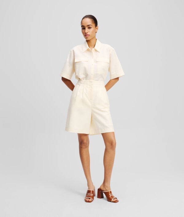 karl lagerfeld SHORT EN LIN MÉLANGÉ