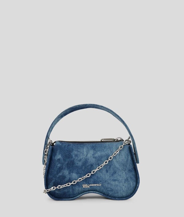 Karl Lagerfeld SUNGLASSES DENIM TOP-HANDLE BAG