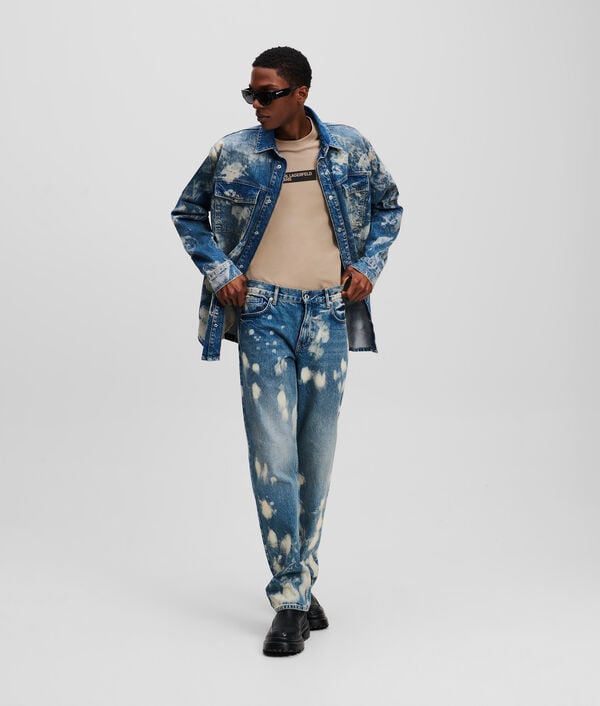 Karl Lagerfeld SURCHEMISE EN DENIM EFFET DÉLAVÉ