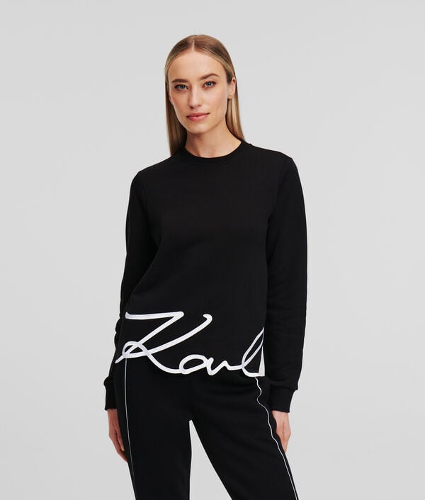 karl lagerfeld SWEAT-SHIRT À OURLET KARL SIGNATURE