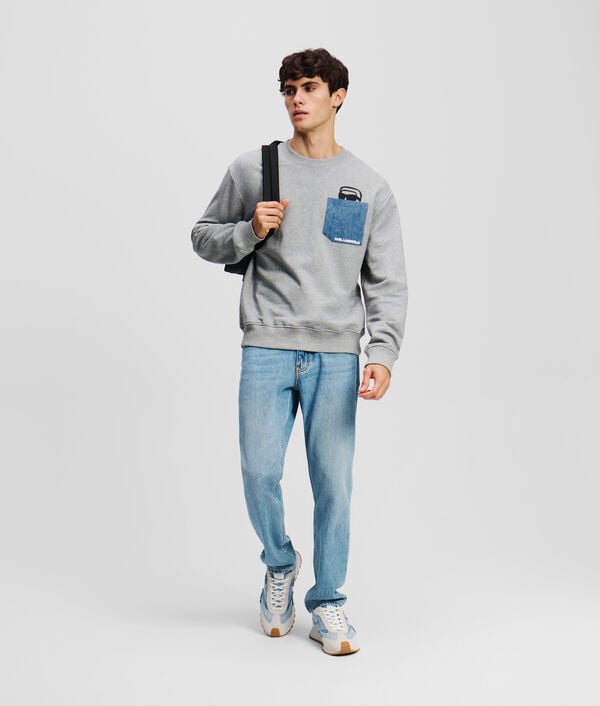Karl Lagerfeld SWEAT-SHIRT À POCHE EN JEAN IKON