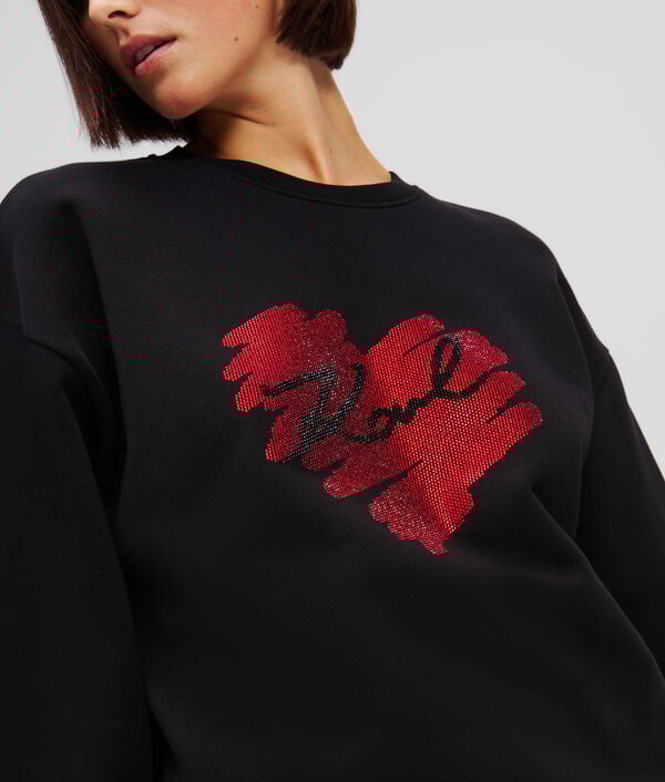 Karl Lagerfeld SWEAT-SHIRT À STRASS K/HEART