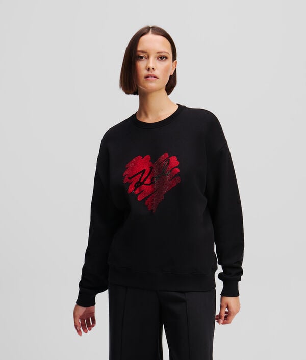 karl lagerfeld SWEAT-SHIRT À STRASS K/HEART