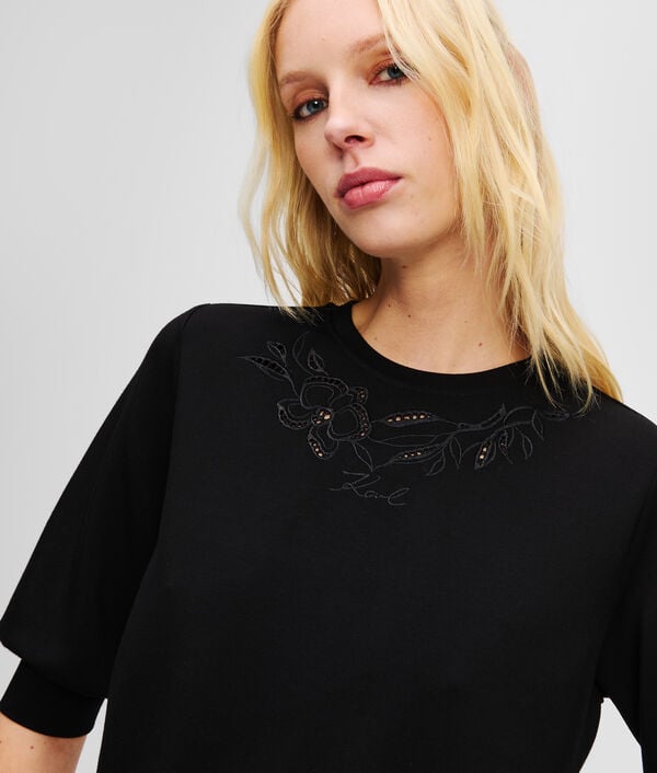 Karl Lagerfeld SWEAT-SHIRT AVEC ORCHIDÉE BRODÉE