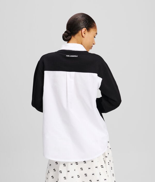 Karl Lagerfeld SWEAT-SHIRT EN TISSU MÉLANGÉ IKON