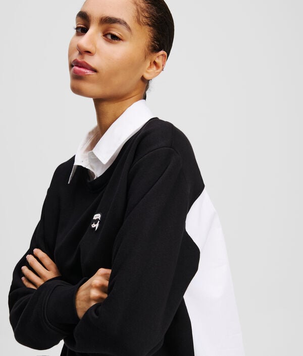 Karl Lagerfeld SWEAT-SHIRT EN TISSU MÉLANGÉ IKON