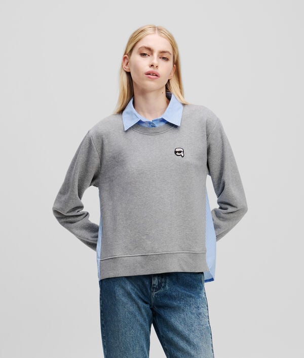 karl lagerfeld SWEAT-SHIRT EN TISSU MÉLANGÉ IKON