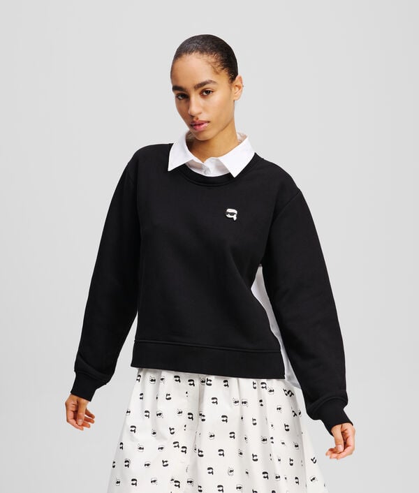 karl lagerfeld SWEAT-SHIRT EN TISSU MÉLANGÉ IKON