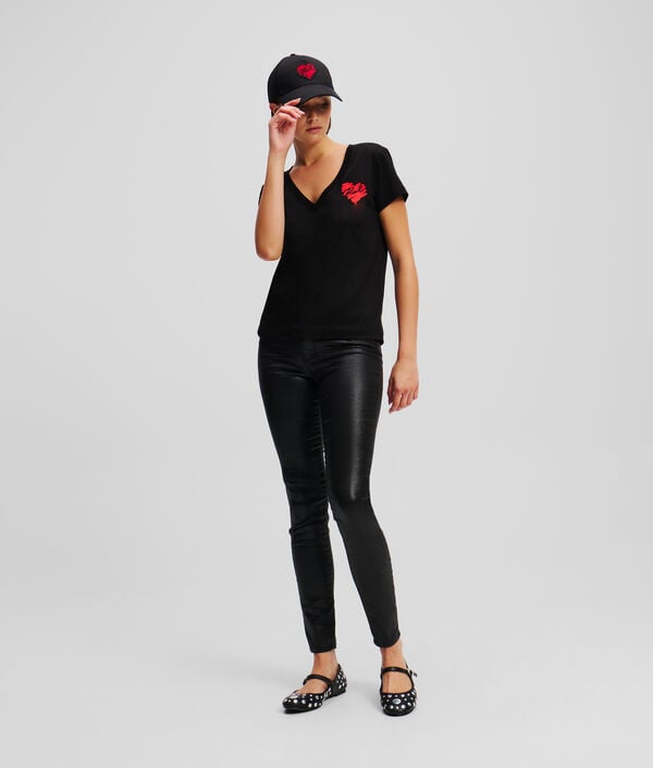 Karl Lagerfeld T-SHIRT À COL EN V K/HEART