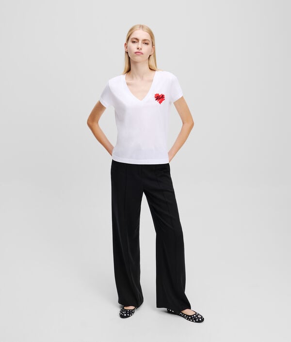 Karl Lagerfeld T-SHIRT À COL EN V K/HEART