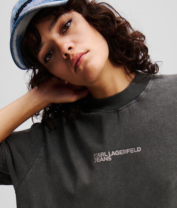 Karl Lagerfeld T-SHIRT À LOGO PAILLETÉ KLJ