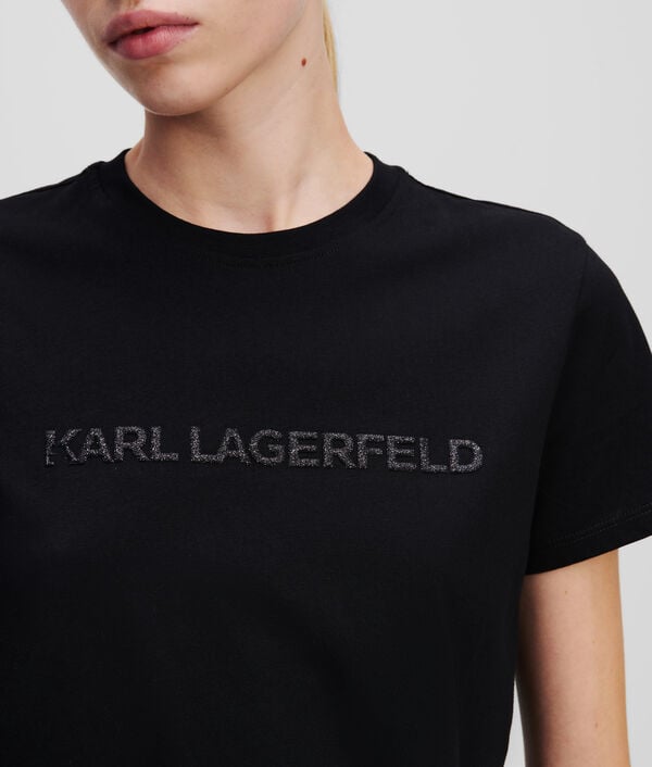 Karl Lagerfeld T-SHIRT À LOGO PAILLETTÉ KARL