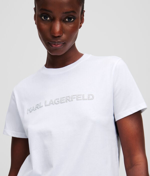 Karl Lagerfeld T-SHIRT À LOGO PAILLETTÉ KARL