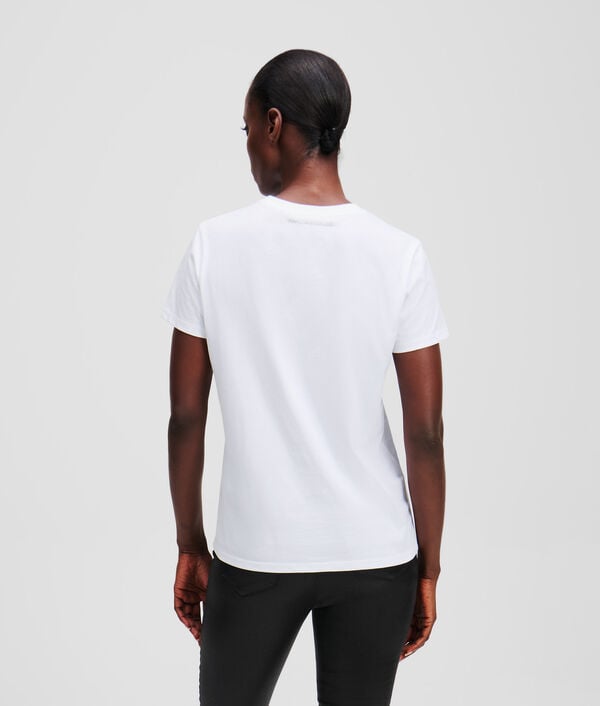 Karl Lagerfeld T-SHIRT À LOGO PAILLETTÉ KARL