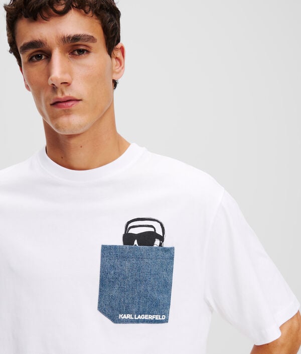 Karl Lagerfeld T-SHIRT À POCHE EN JEAN IKON